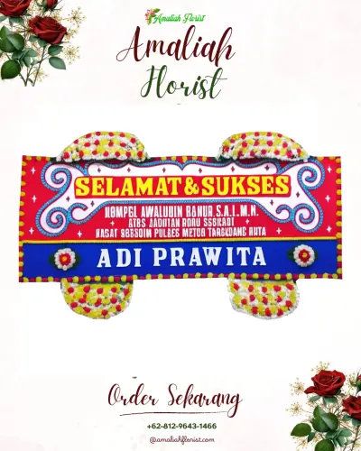 Karangan Bunga Ucapan Selamat di Rowolaku