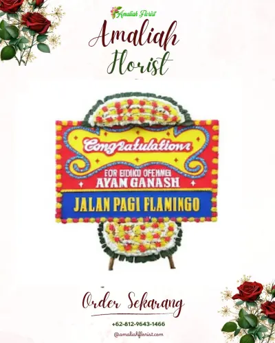 Bunga Papan Congratulation di Rowolaku